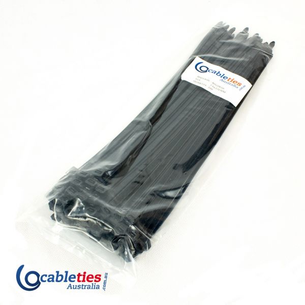 Nylon Cable Ties 7.6mm x 450mm Black - 100 Ties (1 pack)