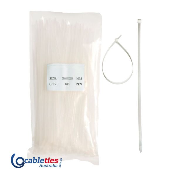 Nylon Cable Ties 3.6mm x 300mm Natural - 1000 Ties (10 packs)