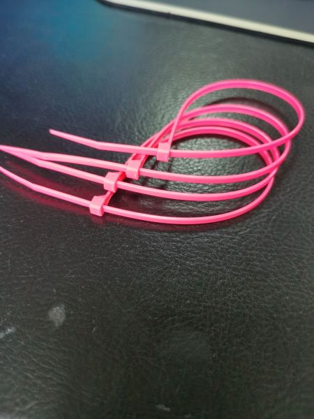 Nylon Cable Ties 4.8mm x 200mm Pink - 100 Ties (1 pack)