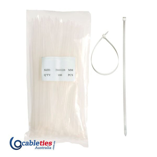 Nylon Cable Ties 3.6mm x 300mm Natural - 1000 Ties (10 packs)